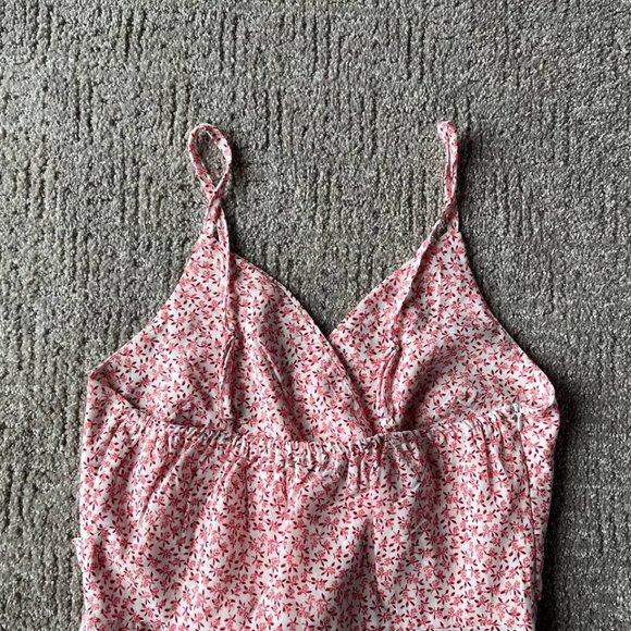 Shein Short Pink Floral Print Dress - Picture 3 of 5